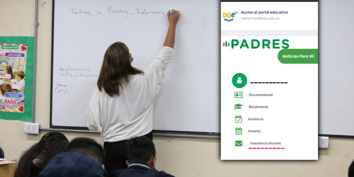 Polémica en Mendoza por el control parental sobre el ausentismo docente (Gobierno de Mendoza).