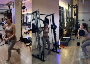 Polémica por el video de Emilia Ferro entrenando con siete meses de embarazo (Captura de video).