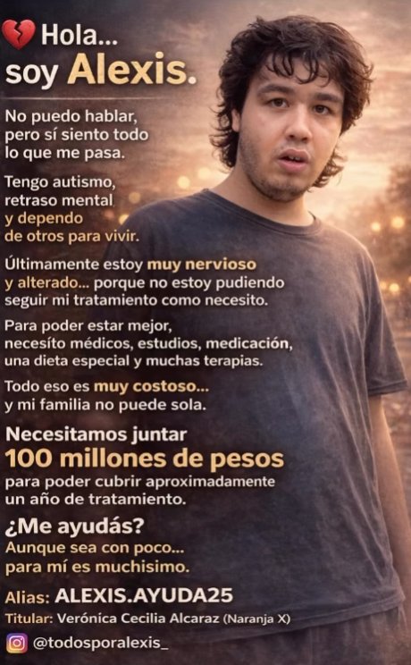 “Todos por Alexis”: la campaña solidaria para lograr costear el tratamiento de un joven con autismo.