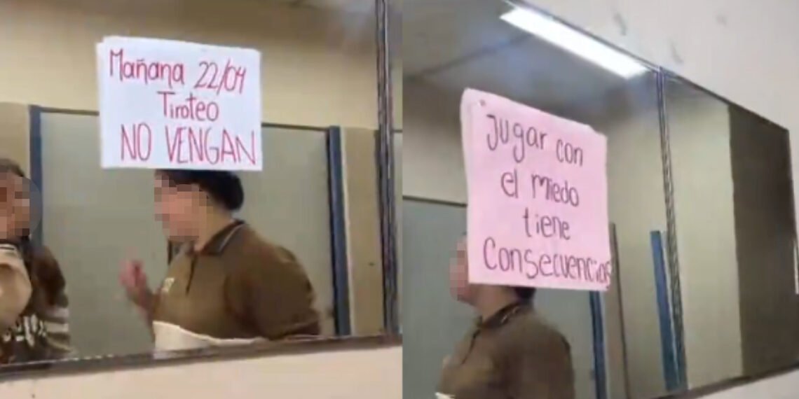 La campaña de alumnos cordobeses contra los mensajes por presuntos tiroteos en escuelas (Captura de video).