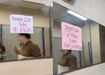 La campaña de alumnos cordobeses contra los mensajes por presuntos tiroteos en escuelas (Captura de video).