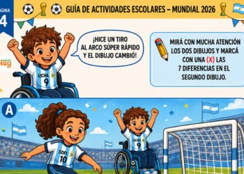 Actividades para niños sobre el Mundial 2026: ¡encuentra las 7 diferencias con Sofi y Licha!