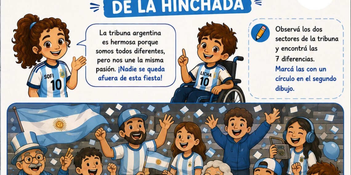 Actividades del Mundial 2026 para 4°, 5° y 6° grado: encuentra las 7 diferencias