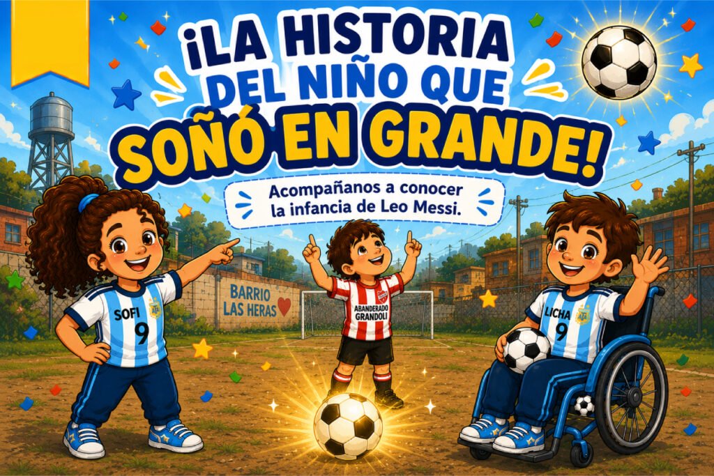 La infancia de Lionel Messi, contada para niños.