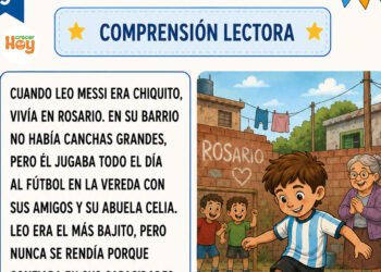 Actividades para niños sobre el Mundial 2026: comprensión lectora con la infancia de Lionel Messi