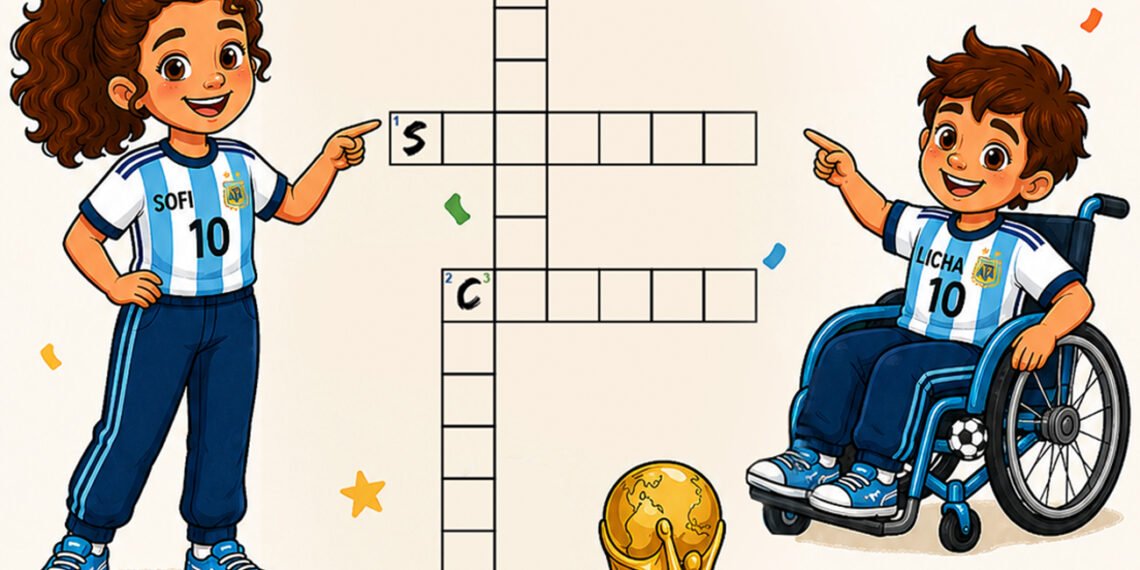 El crucigrama del Mundial 2026 para niños de 1°, 2° y 3° grado