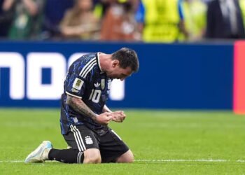 Lionel Messi festeja la clasificación argentina a la final del Mundial 2026 (Aníbal Greco/LaNación).