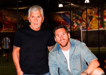Jorge y Lionel Messi.