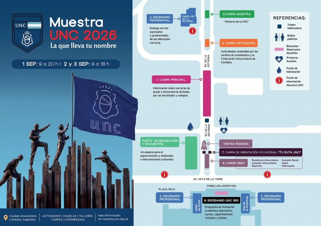 Se viene la muestra de carreras de la UNC para ingresantes en 2027.