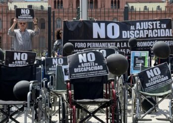 Protesta por discapacidad.